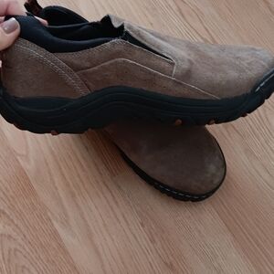 Eddie Bauer Men’s Newport Slip on Shoes Gray Suede Loafer